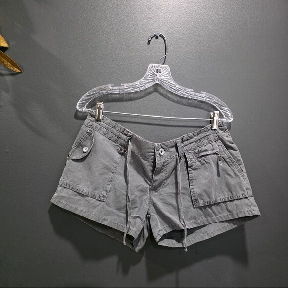 Billabong Super Mini Utility Chino Grunge Gorpcore Shorts Grey Sz 7 NWT - Picture 1 of 9